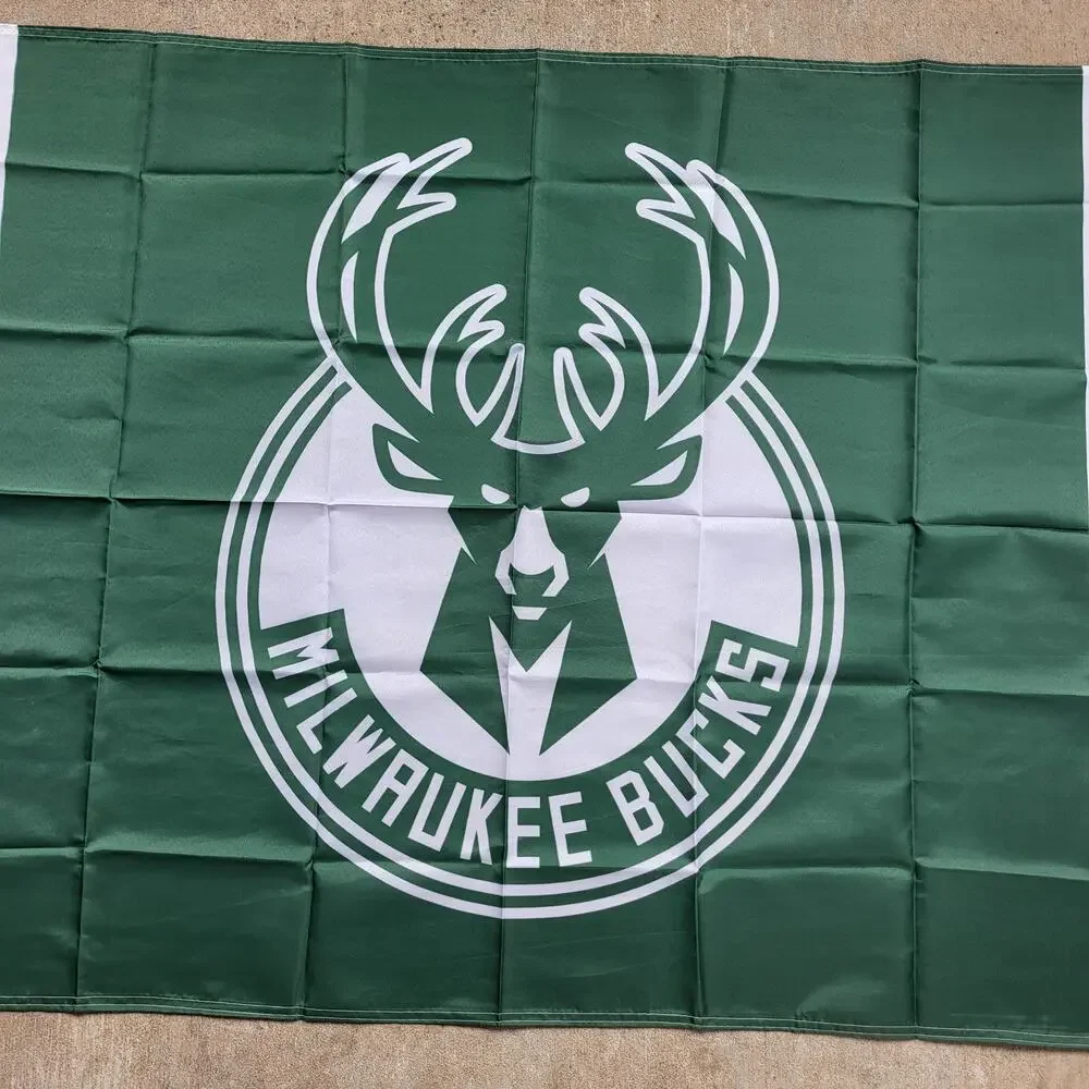 Milwaukee Bucks Flag Banner‎ New 3x5 Ft Mancave Garage Gameday Dorm Office